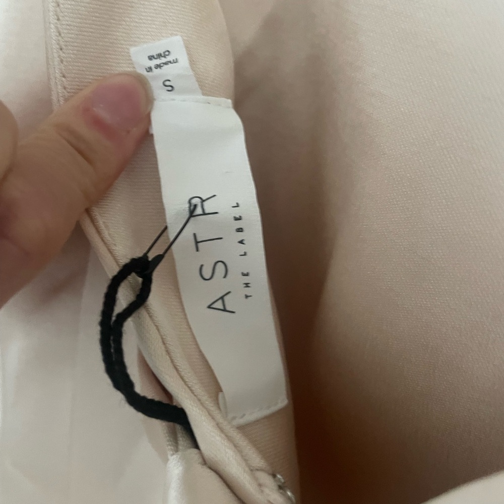 ASTR Cream Satin Mini Dress - Picture 4 of 4
